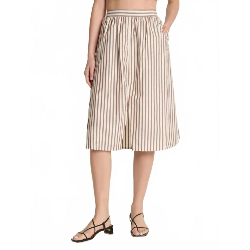 NEW NATION LTD tatiana midi skirt in sable stripe